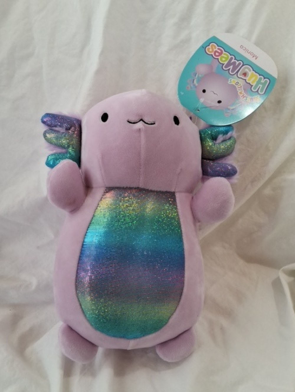 Squishmallows 10" HugMees Monica the Axolotl, NWT